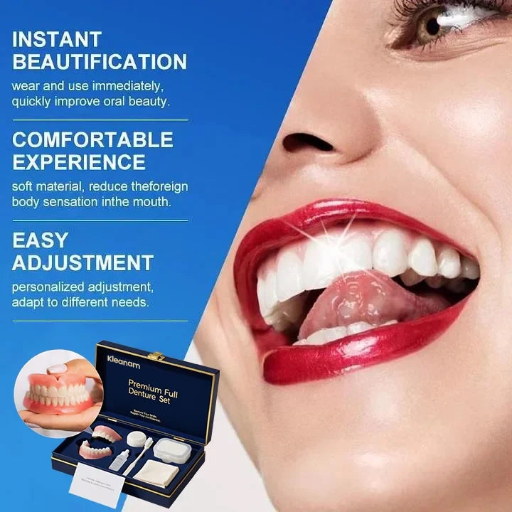 ⏰Ends Today: 70% OFF!  KLENIMORE™ Custom-Fit Smile Support Set — Strong Hold & Natural Look 🦷