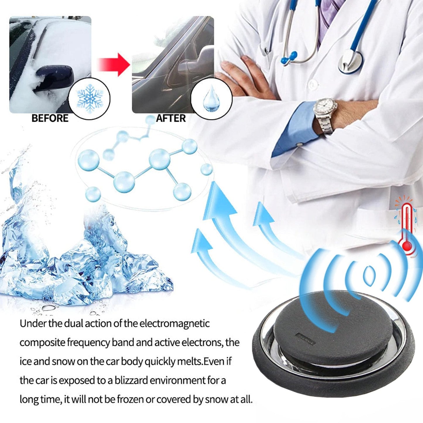 No More Shivering Shovels: Meet the Smart Solution for Instant Car De-Icing & Snow Removal!