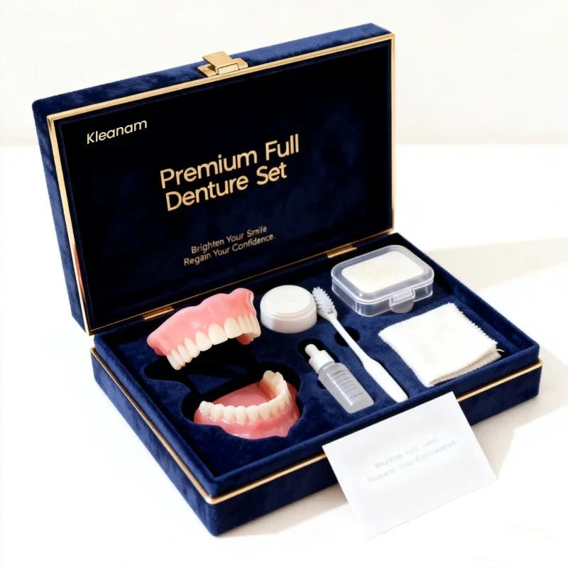 ⏰Ends Today: 70% OFF!  KLENIMORE™ Custom-Fit Smile Support Set — Strong Hold & Natural Look 🦷