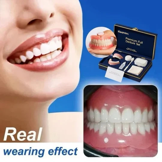 ⏰Ends Today: 70% OFF!  KLENIMORE™ Custom-Fit Smile Support Set — Strong Hold & Natural Look 🦷