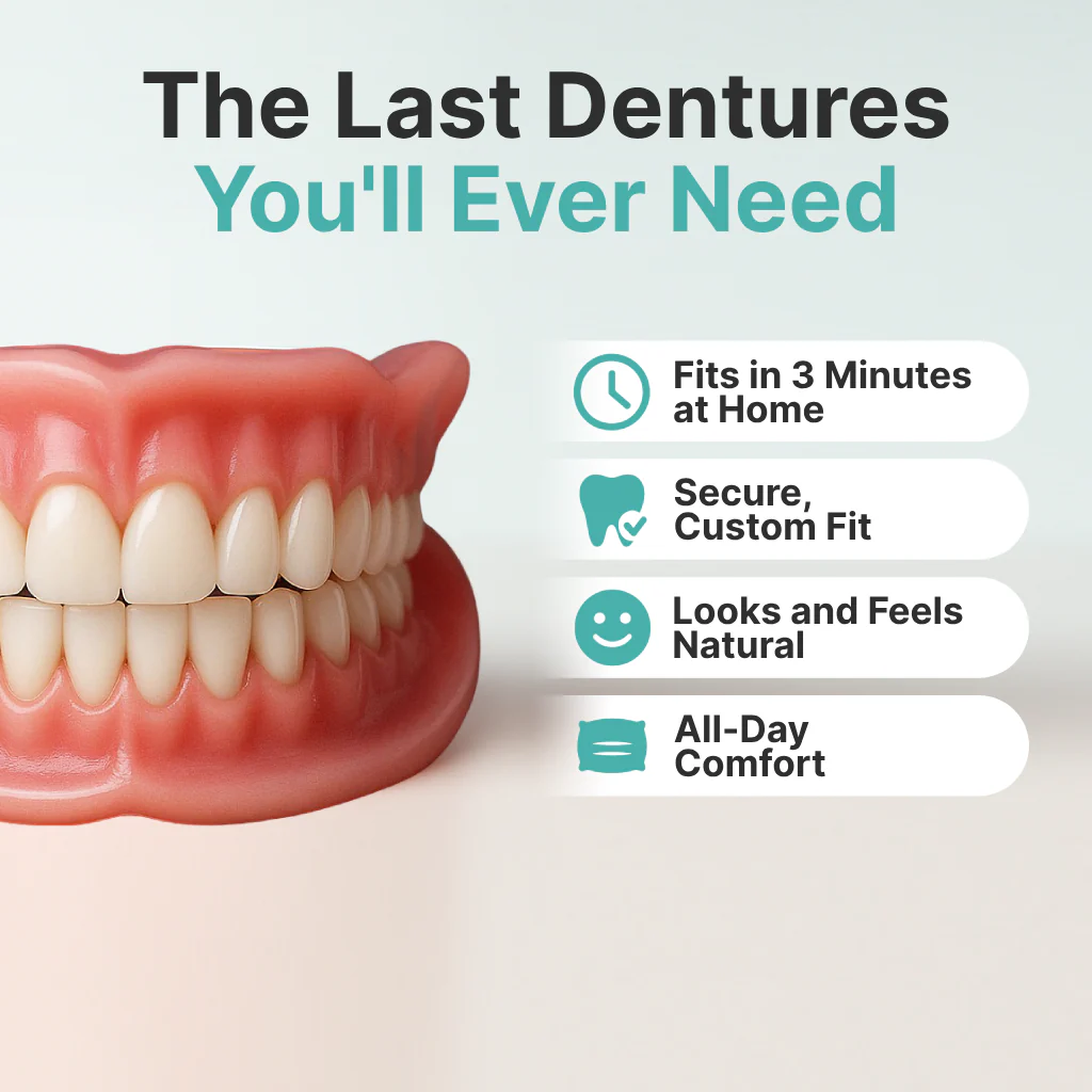 "🎁Ends Today: 70% OFF! ⏰kleanam™ Medical Full Denture with Strong Suctiond🦷Obtain American Dental Association (ADA) Certification