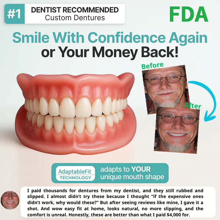 ⏰Ends Today: 70% OFF!  KLENIMORE™ Custom-Fit Smile Support Set — Strong Hold & Natural Look 🦷